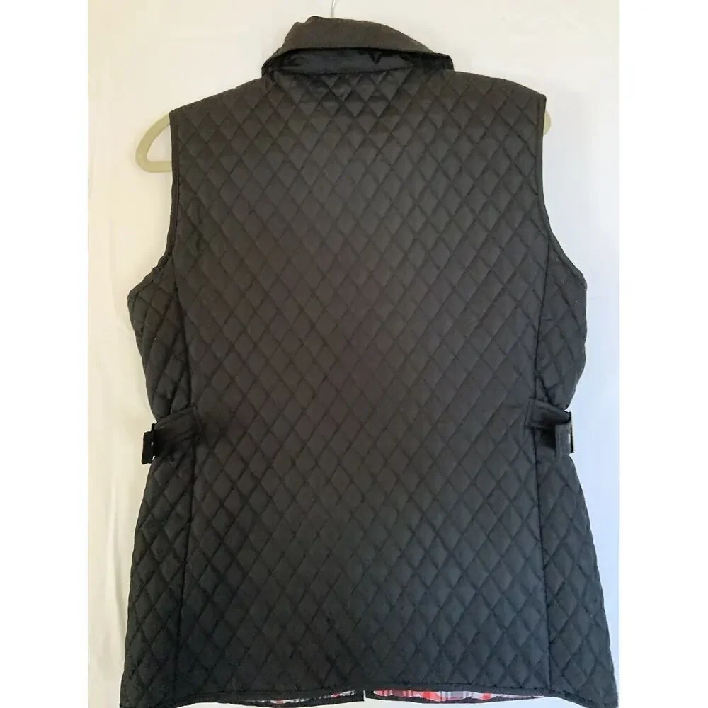 Peck And Peck Medium Black Lined‎ Vest Jacket
